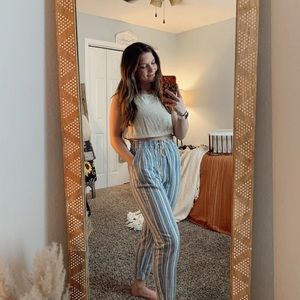 High waisted linen pants